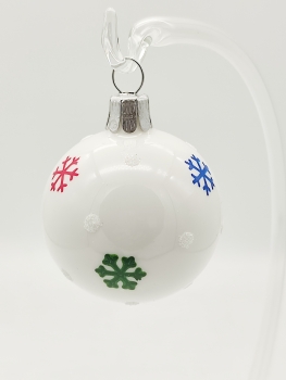White tree ball with snowflake